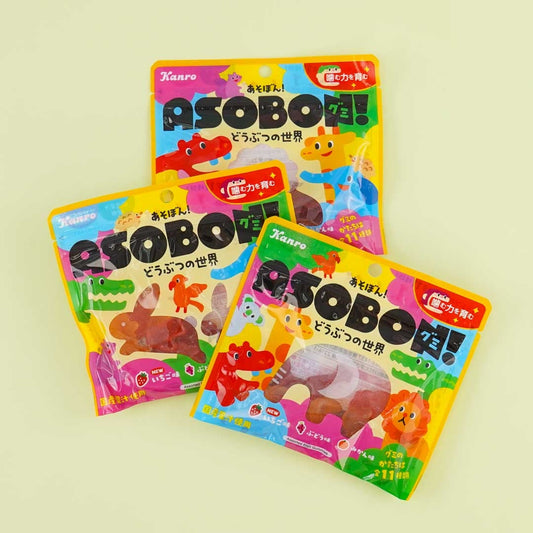 Kanro Asobon Animal World Gummies - Fruit Mix