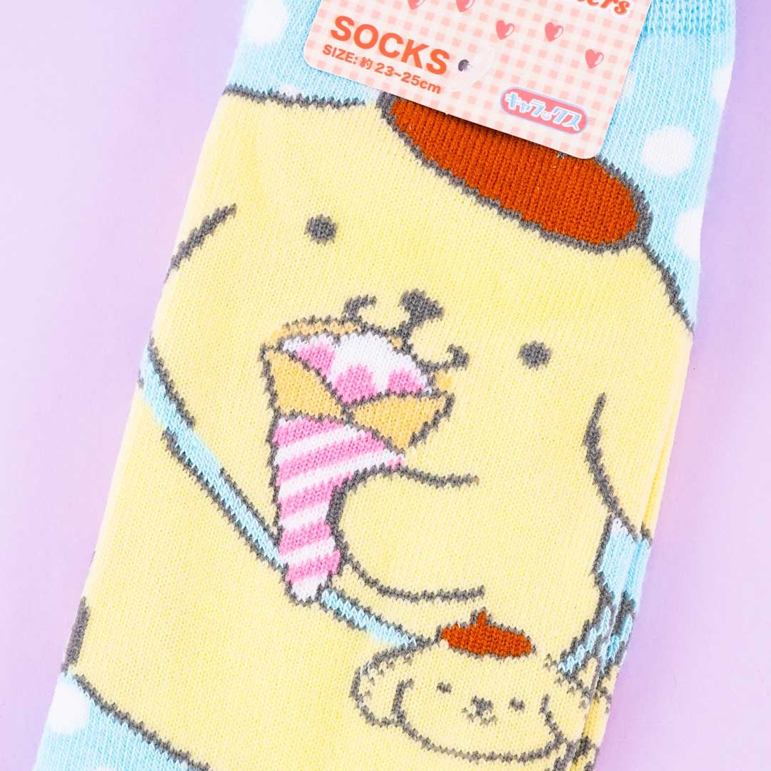 Pompompurin Crepe Treat Dotted Socks