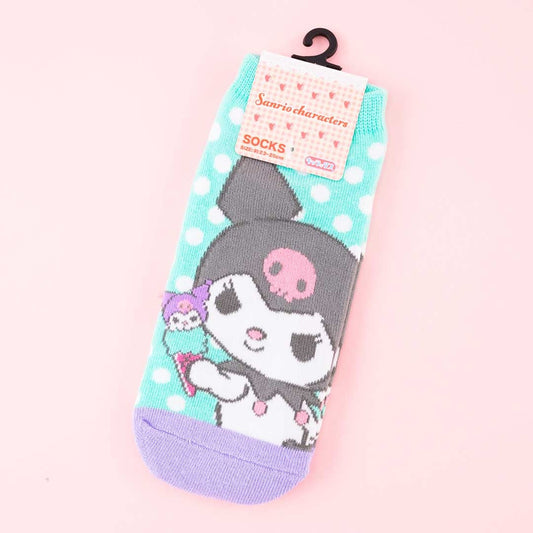 Kuromi Ice Cream Cone Dotted Socks