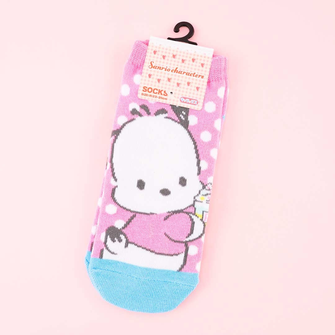 Pochacco Ice Cream Cup Dotted Socks