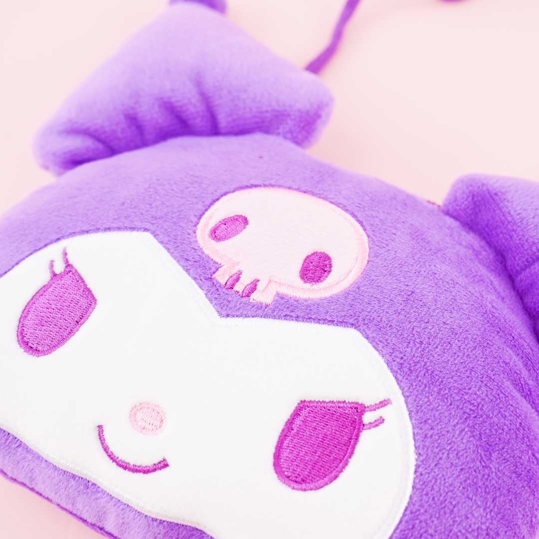 Kuromi Soft Face Pouch With Neck Strap