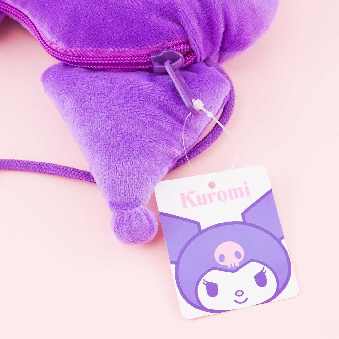 Kuromi Soft Face Pouch With Neck Strap
