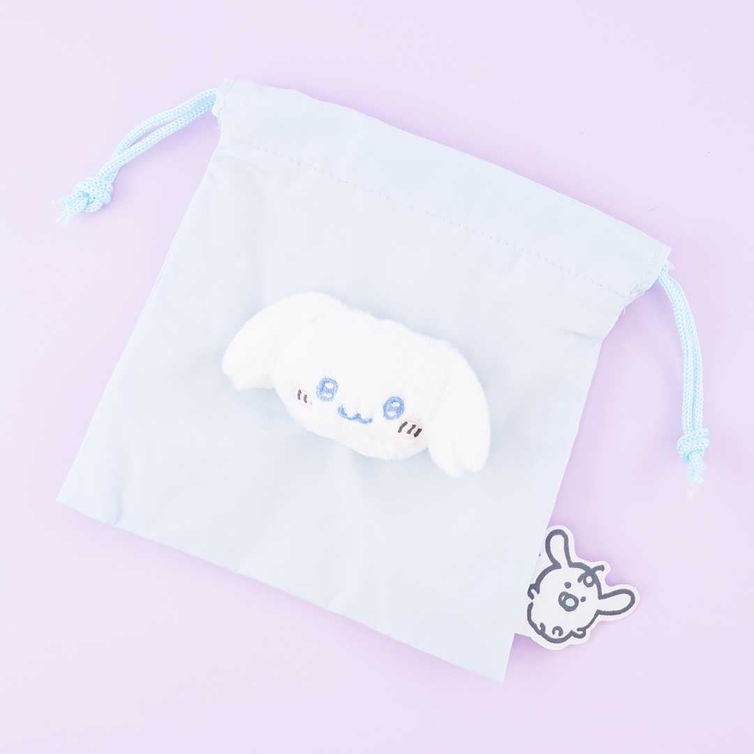 Cinnamoroll x Nagano Fluffy Face Drawstring Pouch