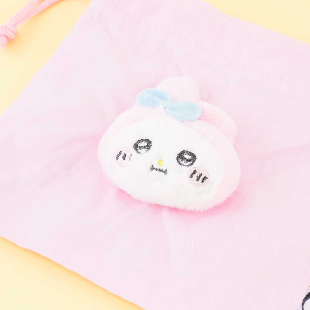 My Melody x Nagano Fluffy Face Drawstring Pouch