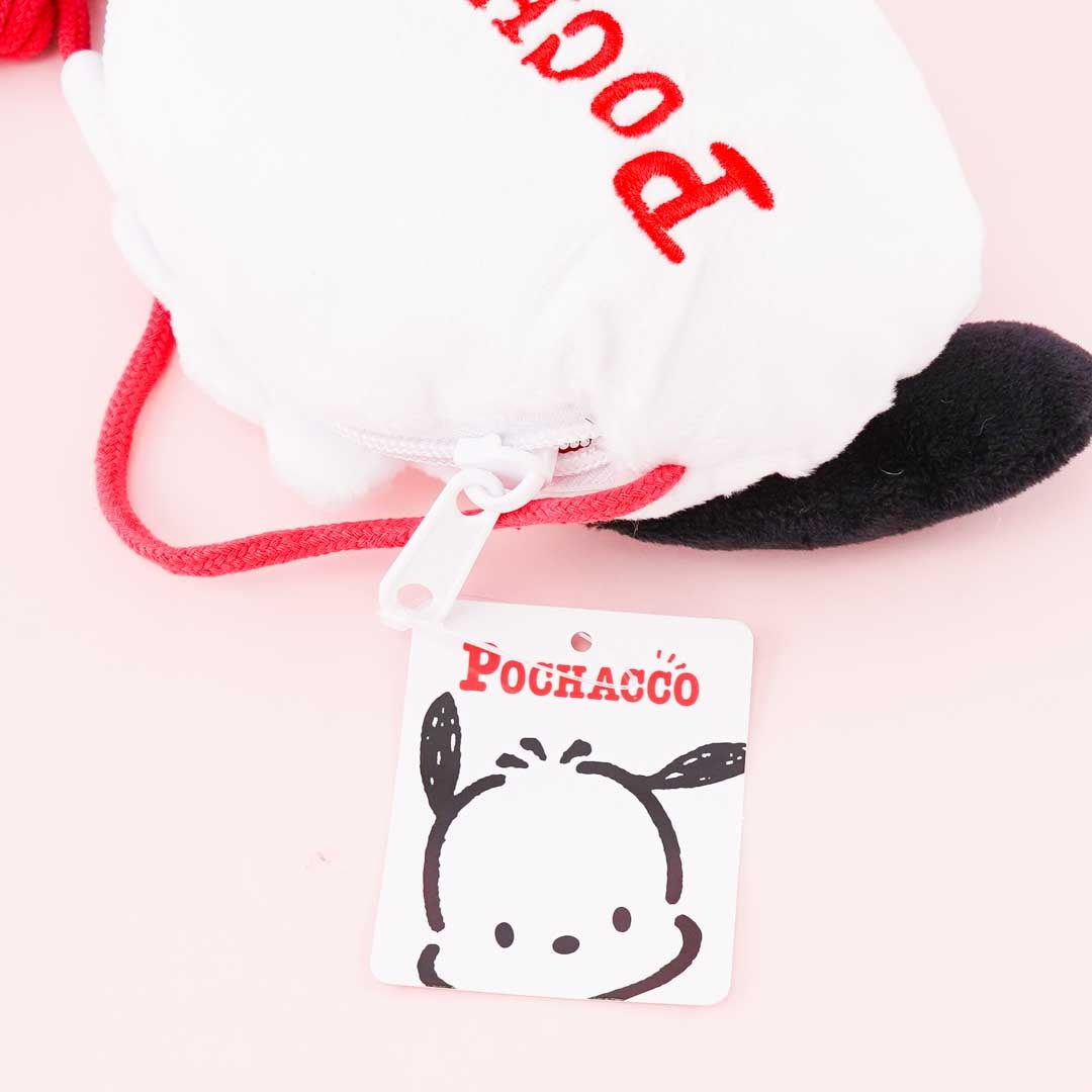 Pochacco Soft Face Pouch With Neck Strap