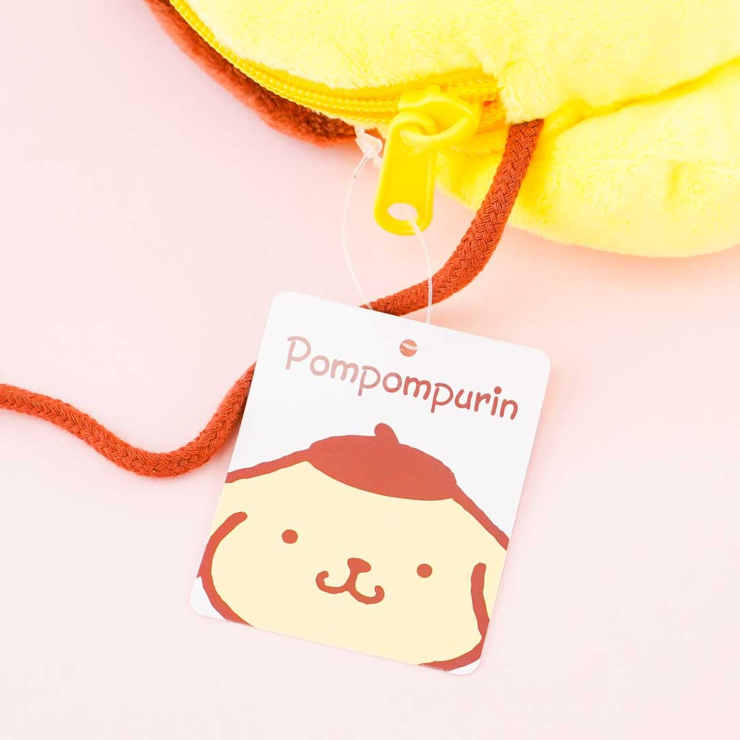 Pompompurin Soft Face Pouch With Neck Strap