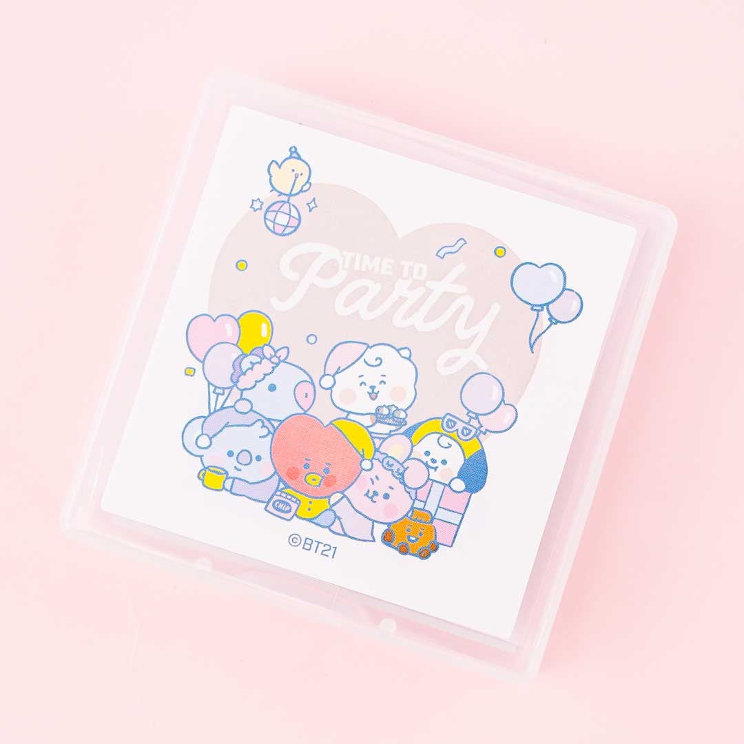 BT21 Baby Slumber Party Memo Pad With Clear Case