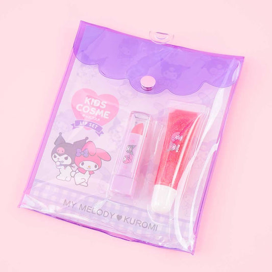 Kuromi & My Melody Lipstick & Gloss Set