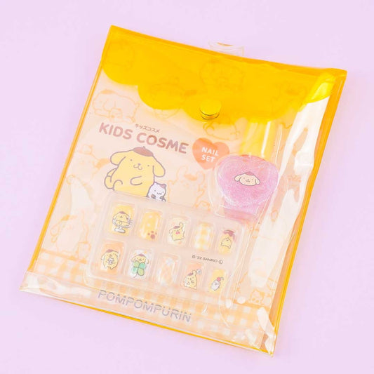 Pompompurin Nail Tips & Nail Polish Set