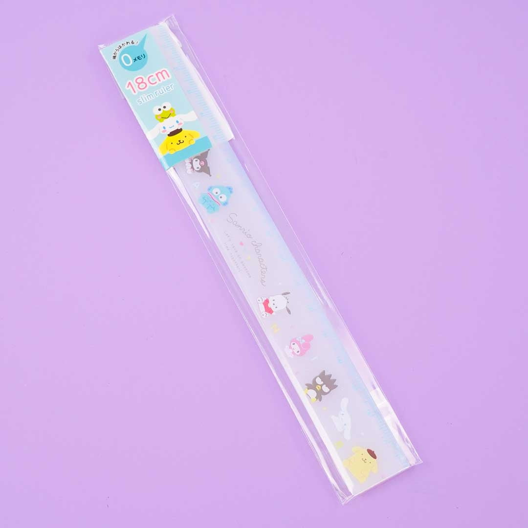 Sanrio Characters Together Time Slim Ruler