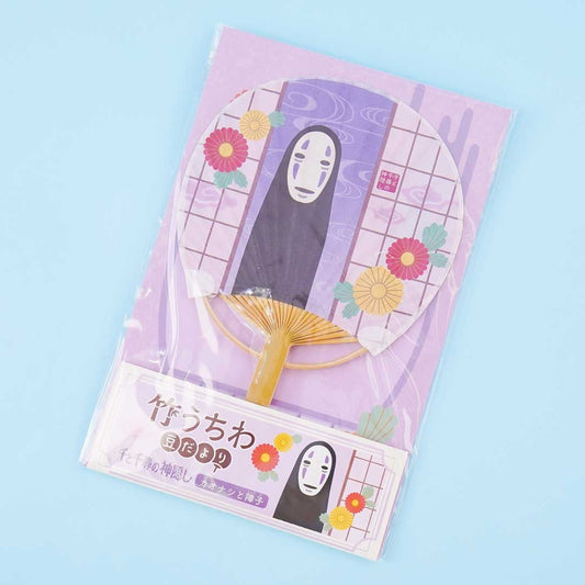 Spirited Away No-Face Bamboo Fan Greeting Card
