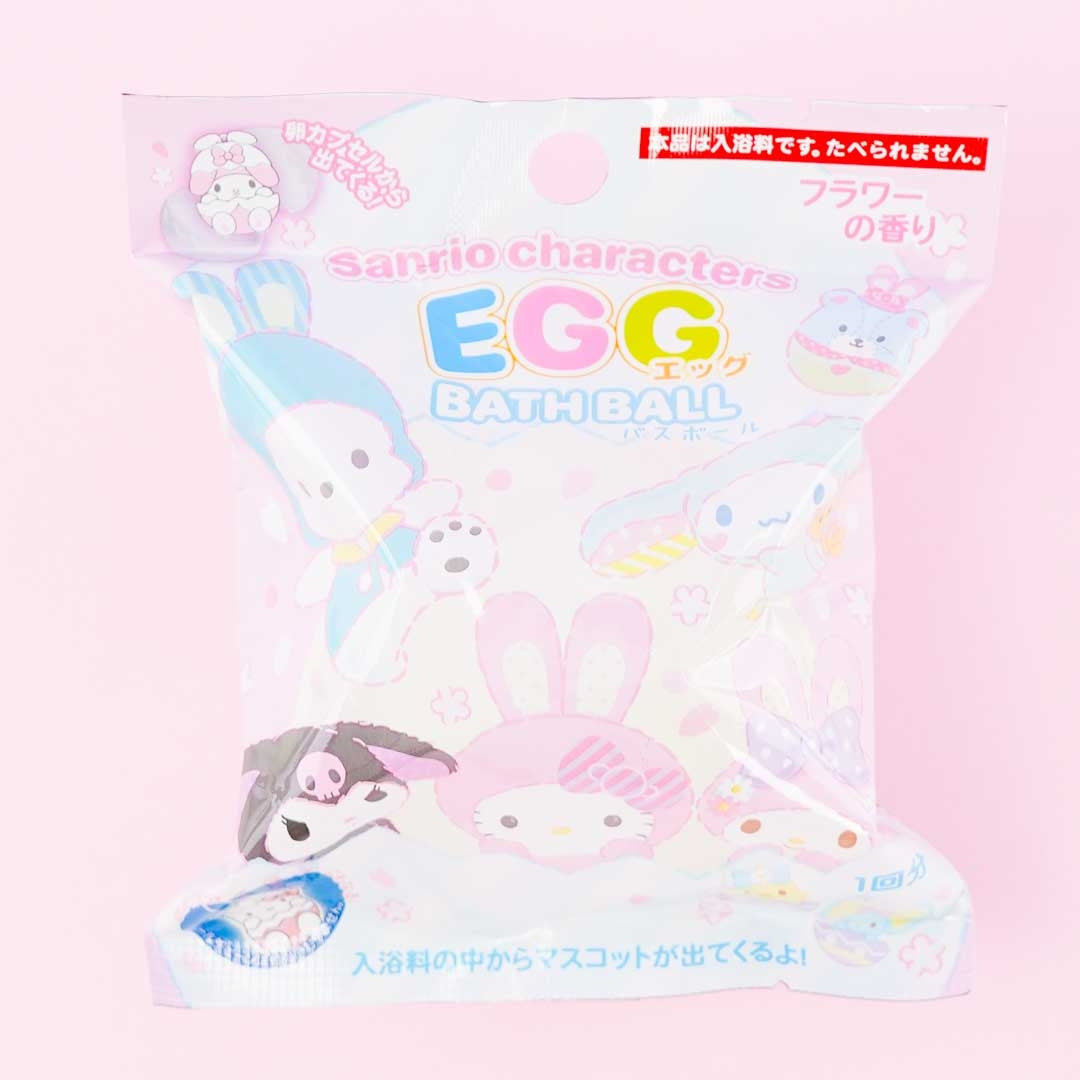 Sanrio Character Egg Bath Ball With Toy - Floral