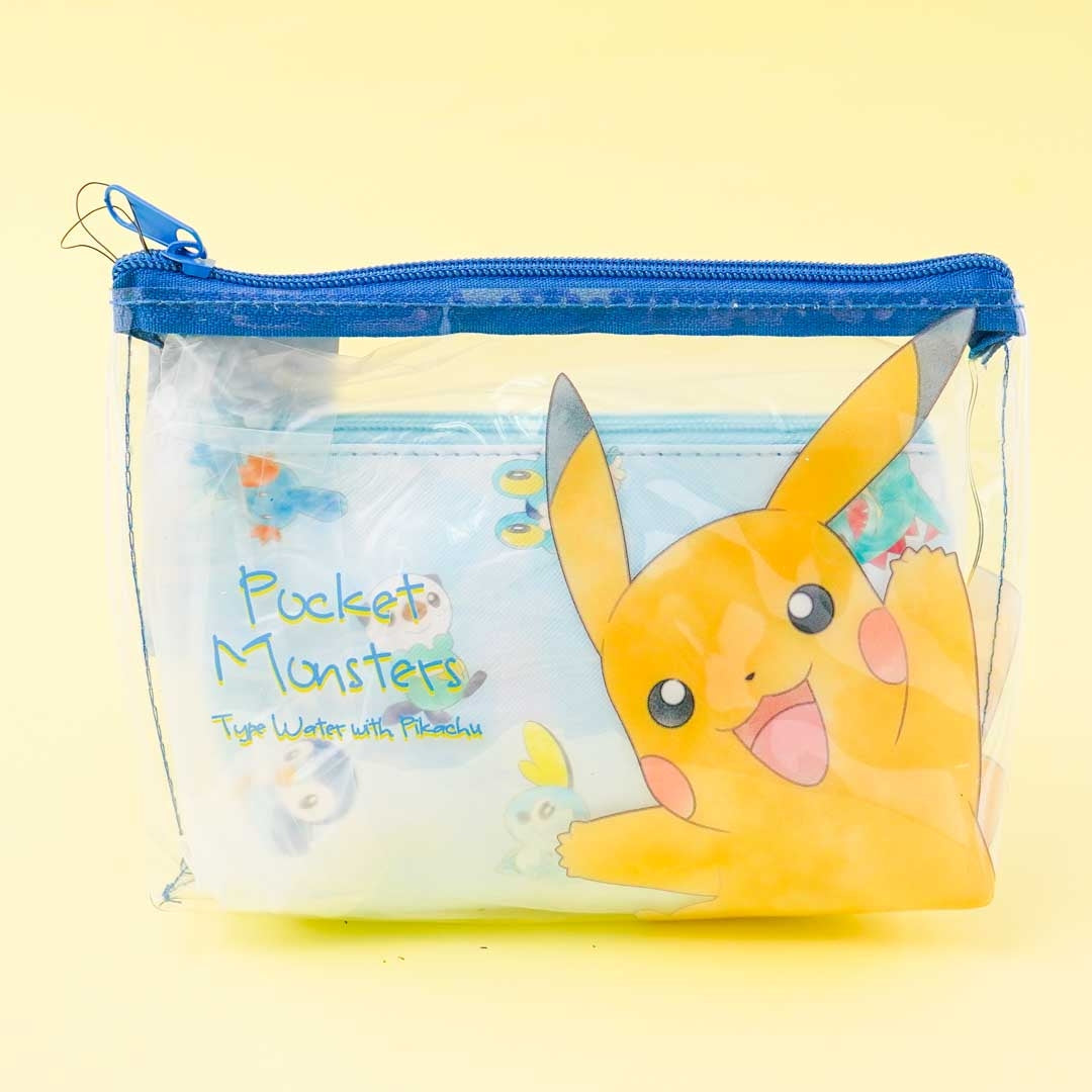 Pokémon Water Type With Pikachu Pouch Set
