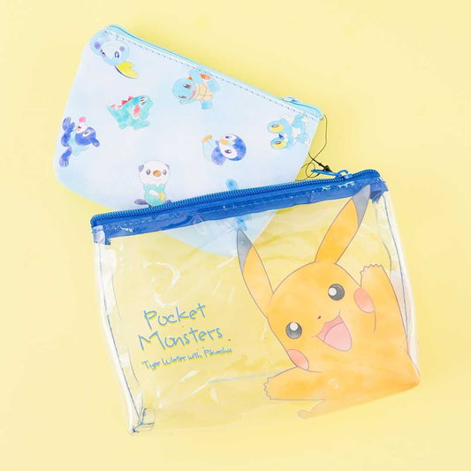 Pokemon Water Type With Pikachu Pouch Set