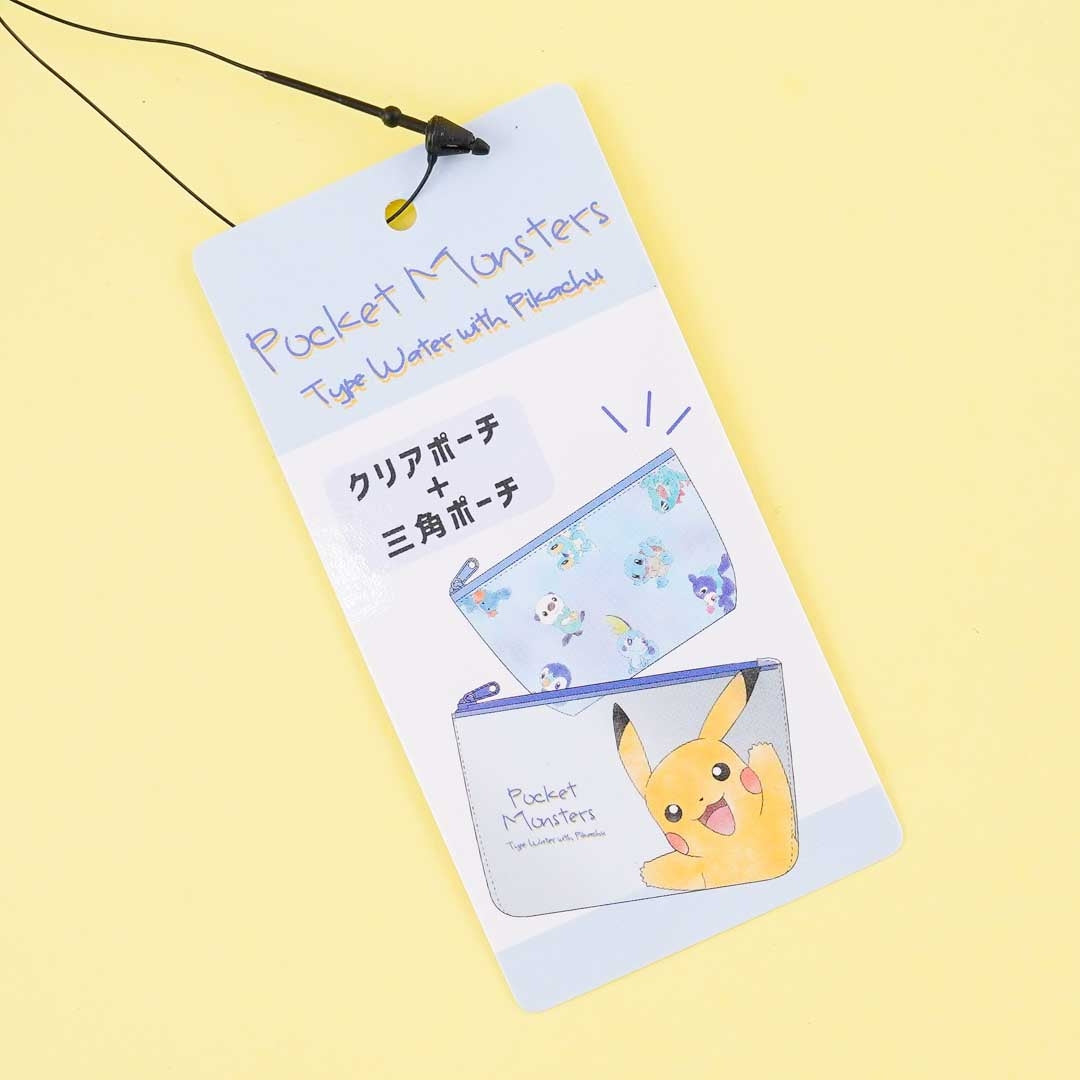 Pokémon Water Type With Pikachu Pouch Set