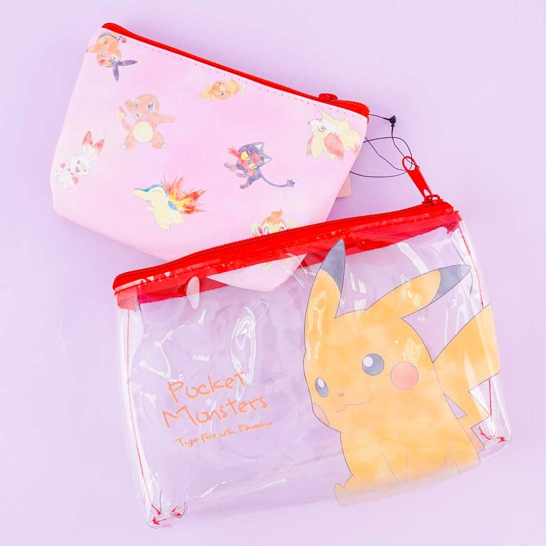 Pokémon Fire Type With Pikachu Pouch Set