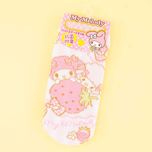 My Melody & My Sweet Piano Strawberry Socks