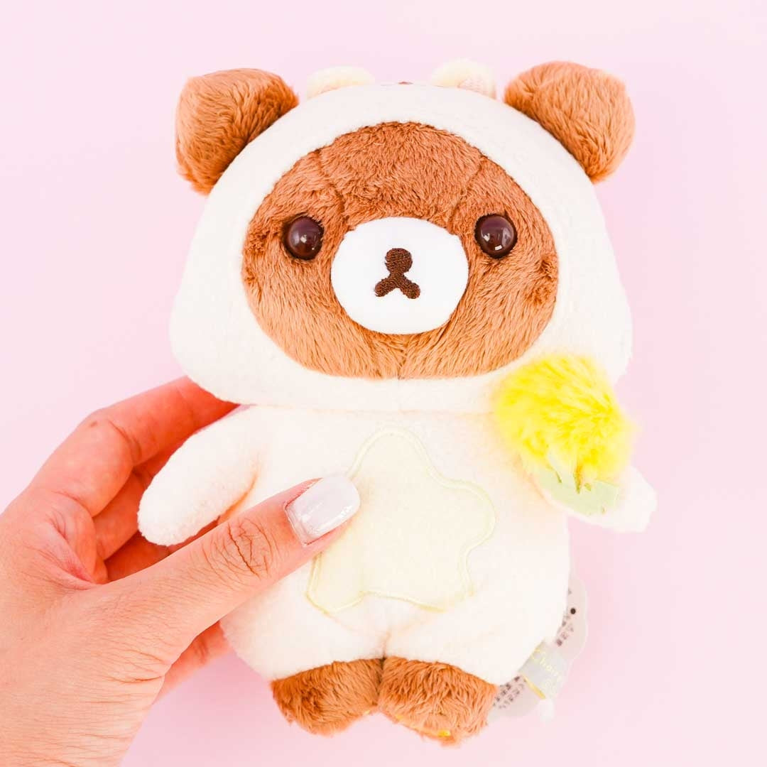 Rilakkuma Dandelion & Hamsters Plushie -  Chairoikoguma / Medium