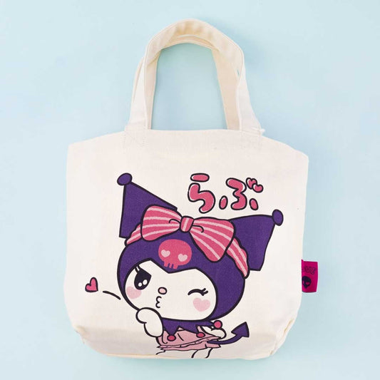 Kuromi Air Kiss Canvas Mini Tote Bag