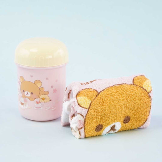Rilakkuma & Friends Wet Towel With Cylinder Case