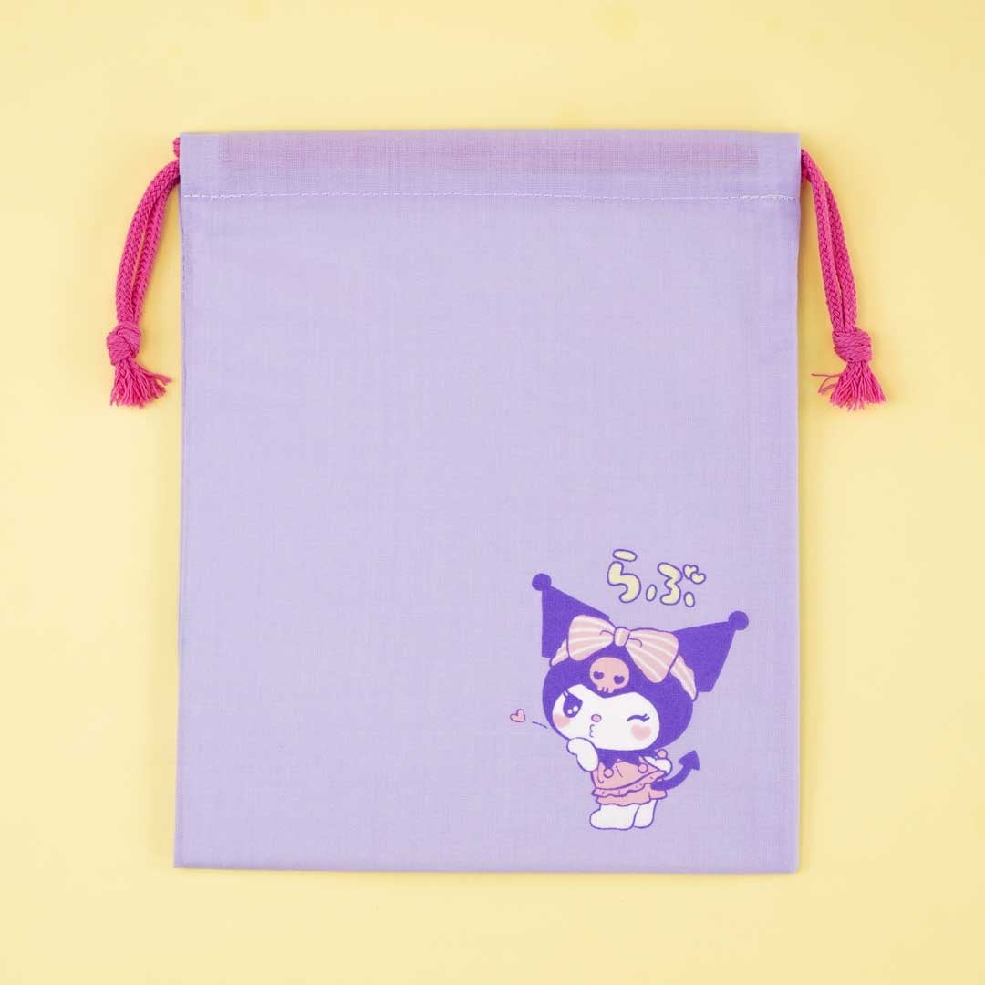 Kuromi Lounge Drawstring Pouch