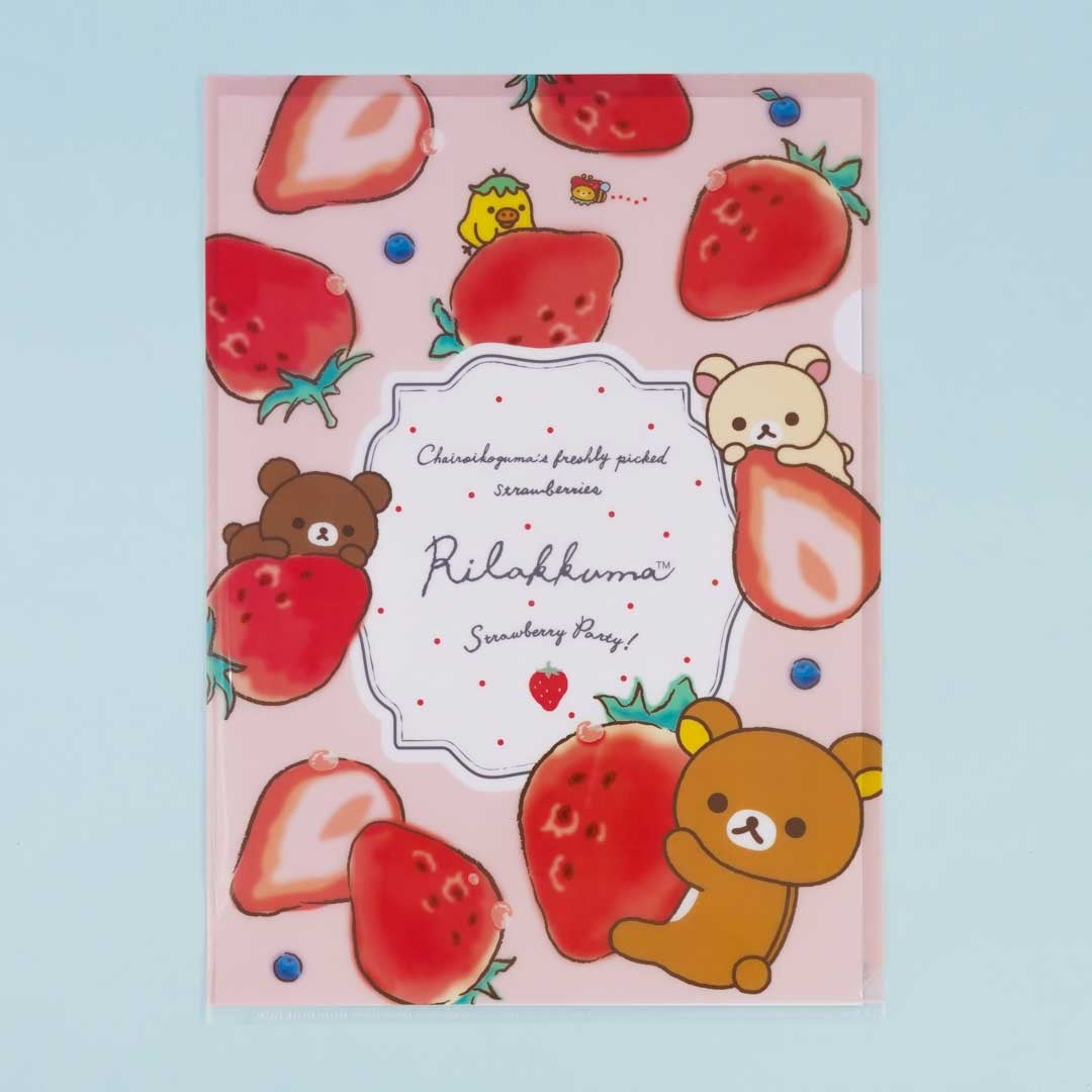 Rilakkuma Strawberry Party A4 Folder