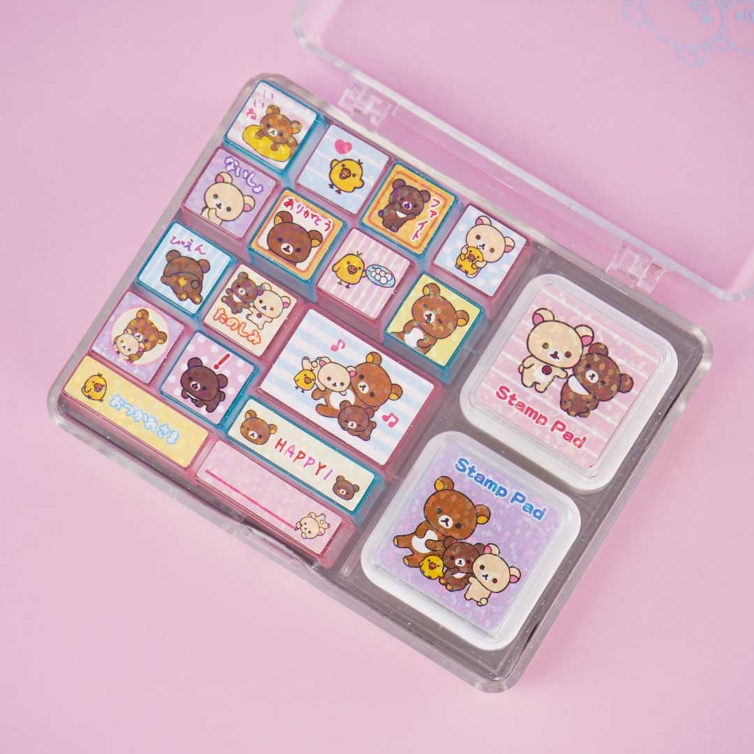 Rilakkuma Sweet Friendship Glittery Stamp Set