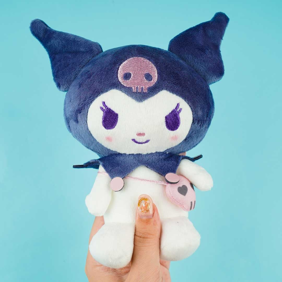 Kuromi Blushing Nostalgic Sitting Plushie - Medium