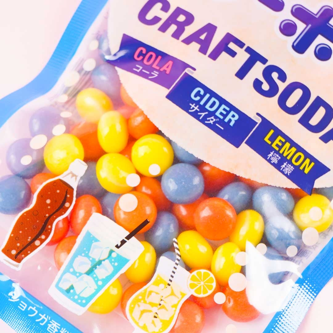 Kabaya Juicy C Color Ball Mini Ramune Candy Bag - Craft Soda