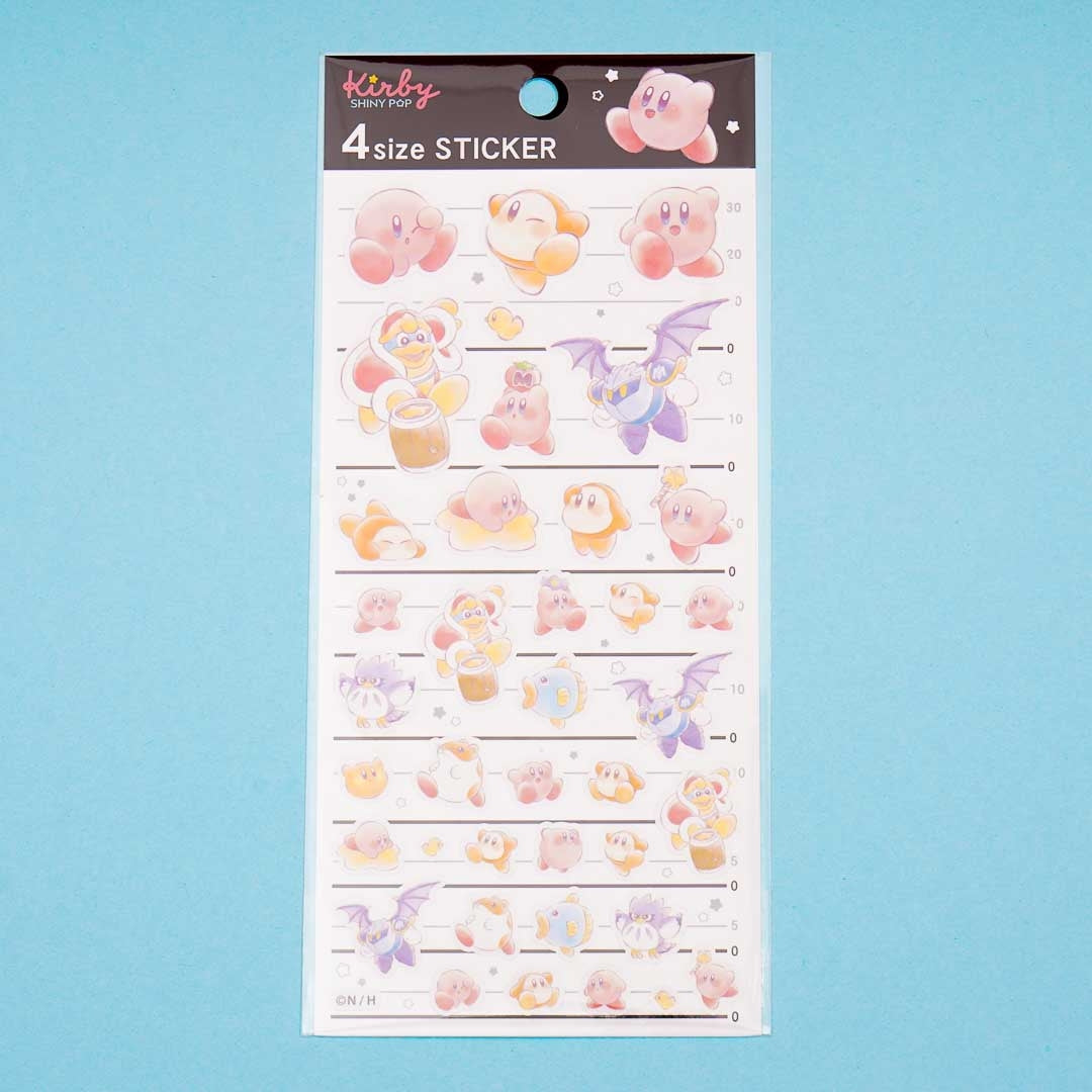 Kirby Shiny Pop 4 Size Sticker Sheet