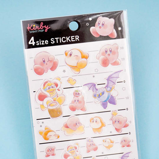 Kirby Shiny Pop 4 Size Sticker Sheet