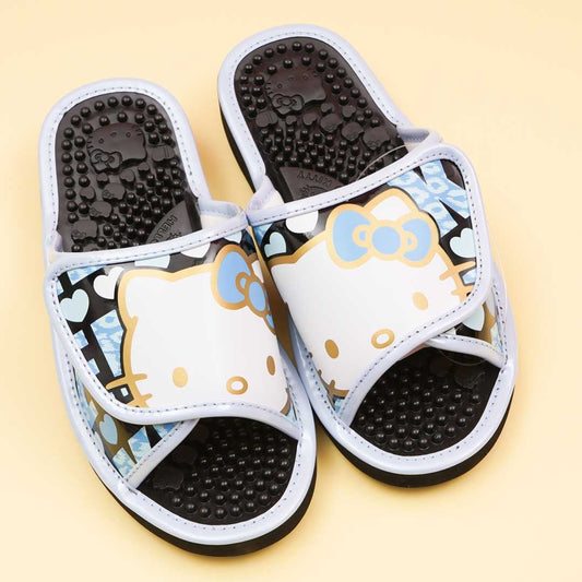 Hello Kitty Velcro Massage Sandals - Blue / Large