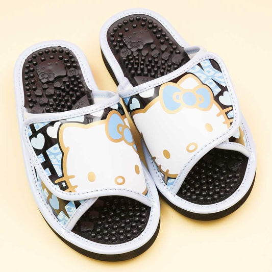 Hello Kitty Velcro Massage Sandals - Blue / Medium
