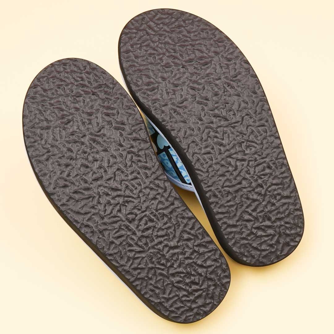 Hello Kitty Velcro Massage Sandals - Blue / Medium