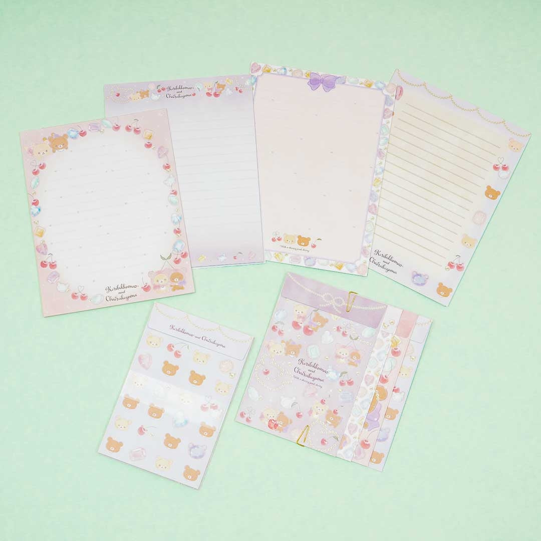 Korilakkuma & Chairoikoguma Jewel Cherry Letter Set