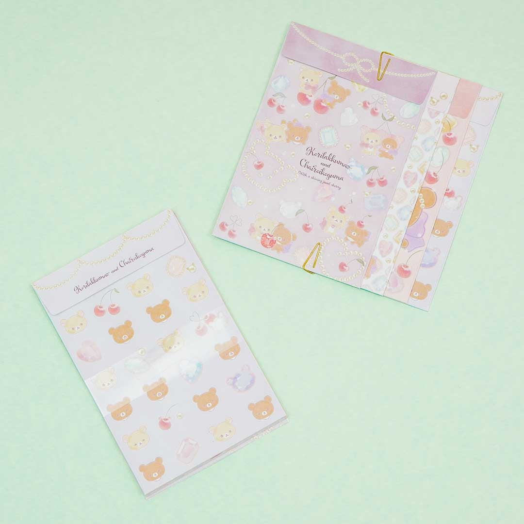 Korilakkuma & Chairoikoguma Jewel Cherry Letter Set