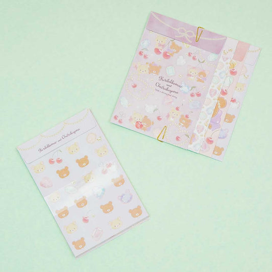 Korilakkuma & Chairoikoguma Jewel Cherry Letter Set