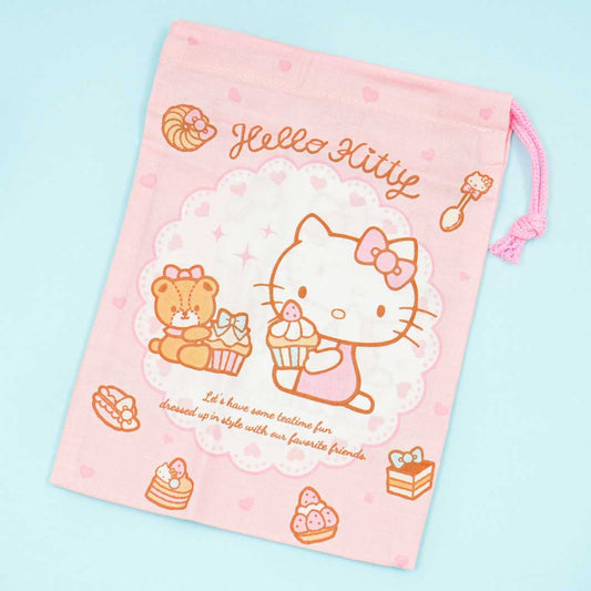Hello Kitty Patisserie Drawstring Pouch