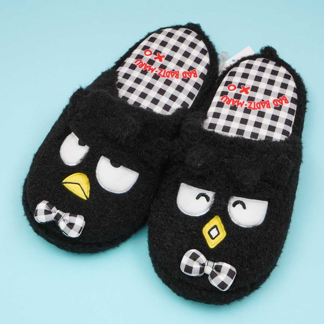 Bad Badtz-Maru Fuzzy Room Slippers - Black
