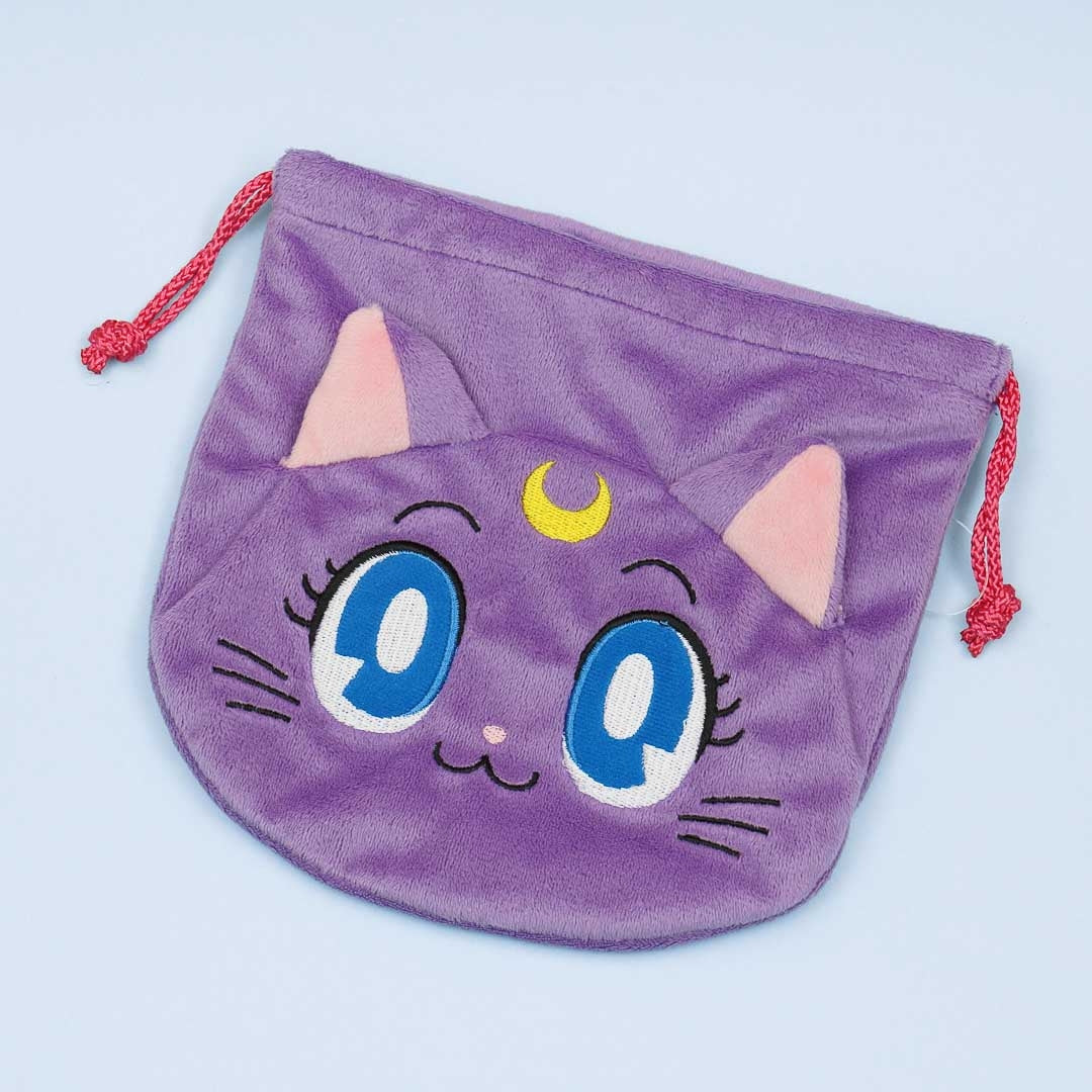 Sailor Moon Face Drawstring Pouch - Luna