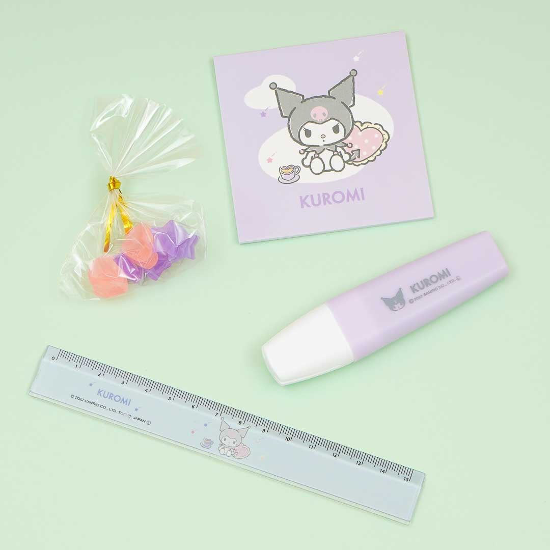 Kuromi Clear Pouch Stationery Set