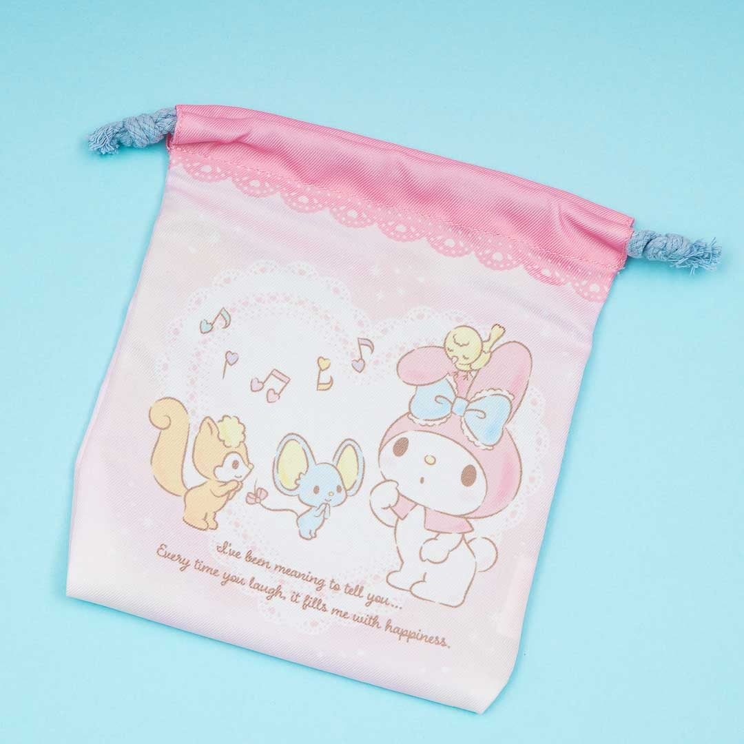 My Melody Piano Time Drawstring Pouch