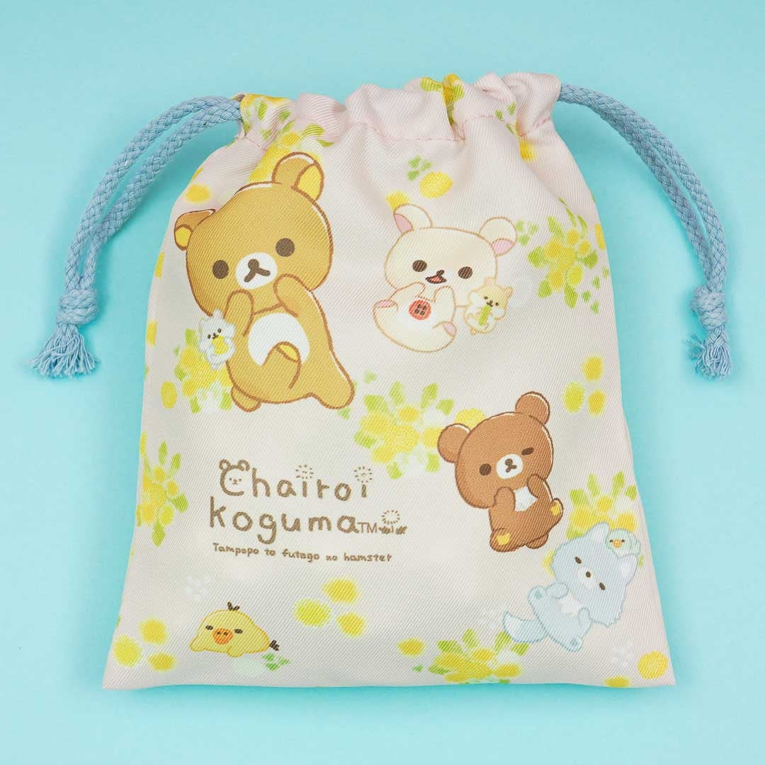 Rilakkuma Flowery Nap Time Drawstring Pouch
