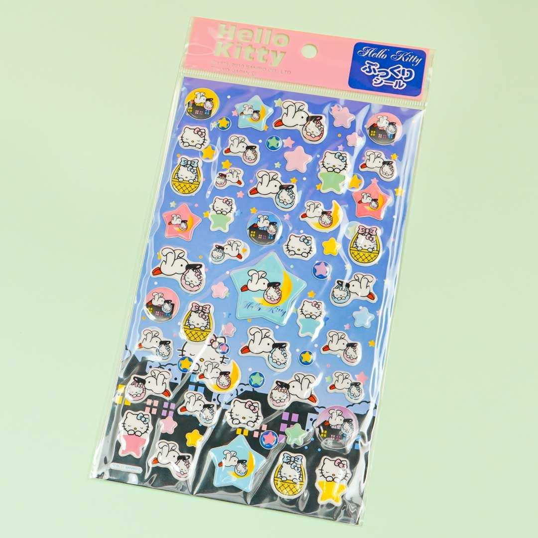 Hello Kitty Baby Stork Puffy Stickers