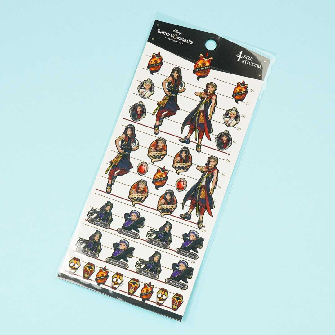 Twisted Wonderland 4 Size Sticker Sheet - Scarabia