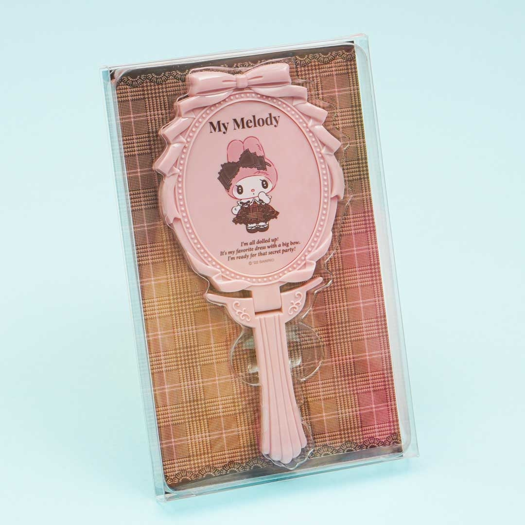 My Melody Plaid Love Hand Mirror