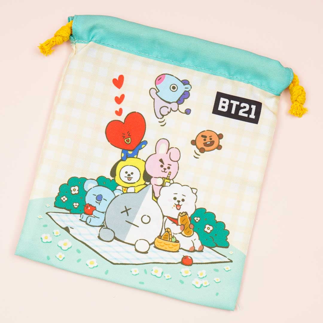 BT21 Picnic Fun Drawstring Pouch