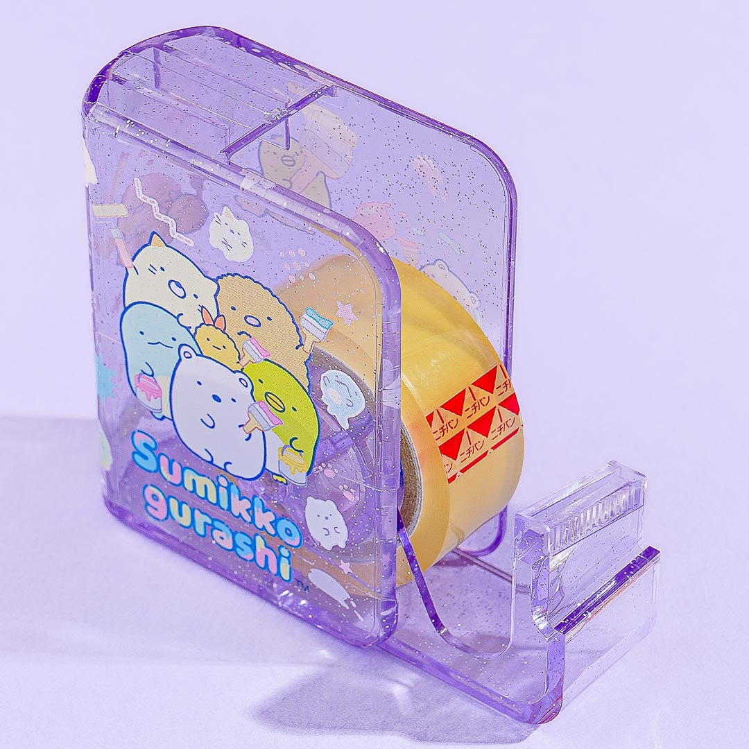 Sumikko Gurashi Glittery Clear Tape With Dispenser