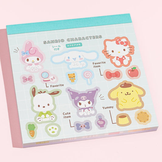 Sanrio Characters Fave Sticker Memo Pad