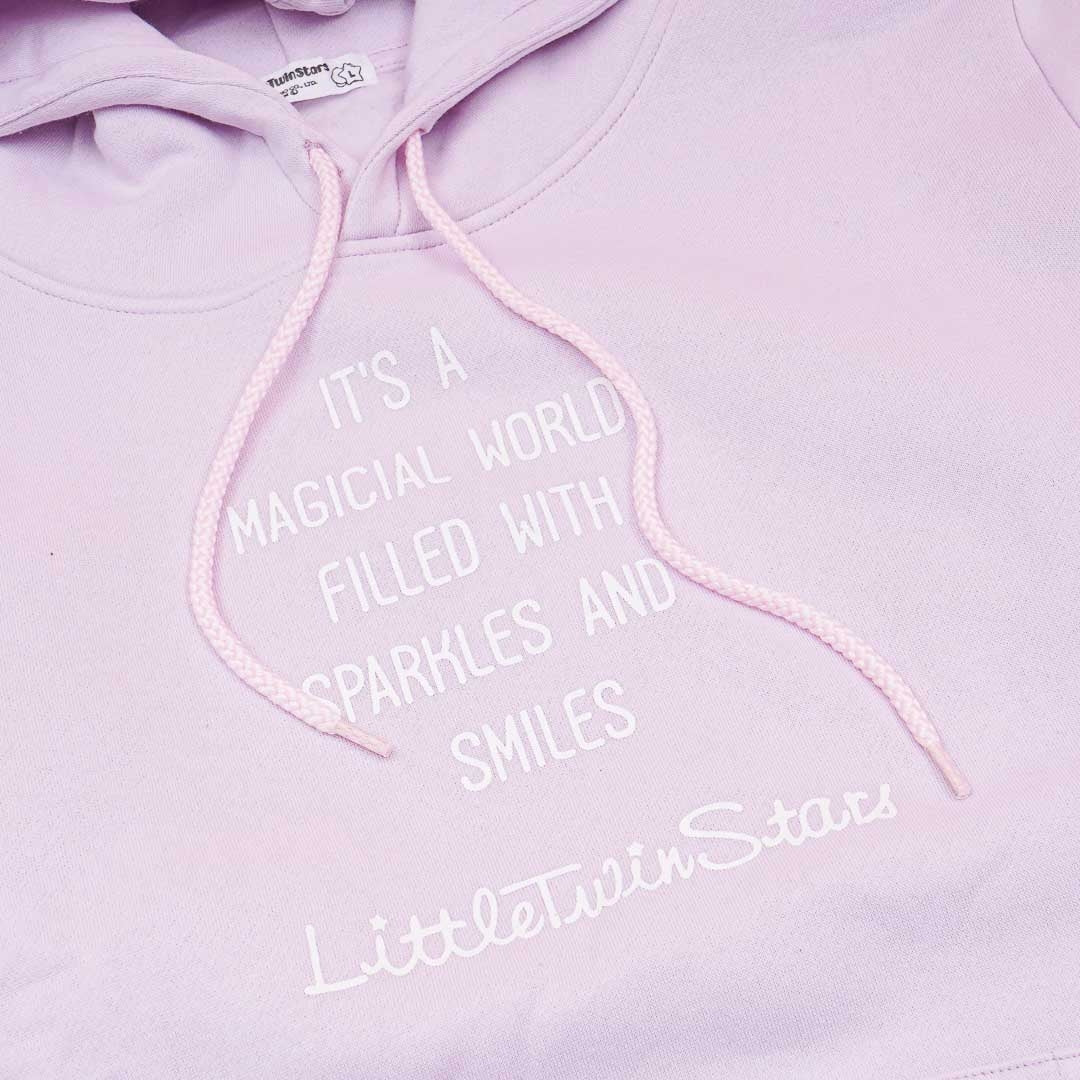 Little Twin Stars Long-Sleeved Lavender Hoodie - L